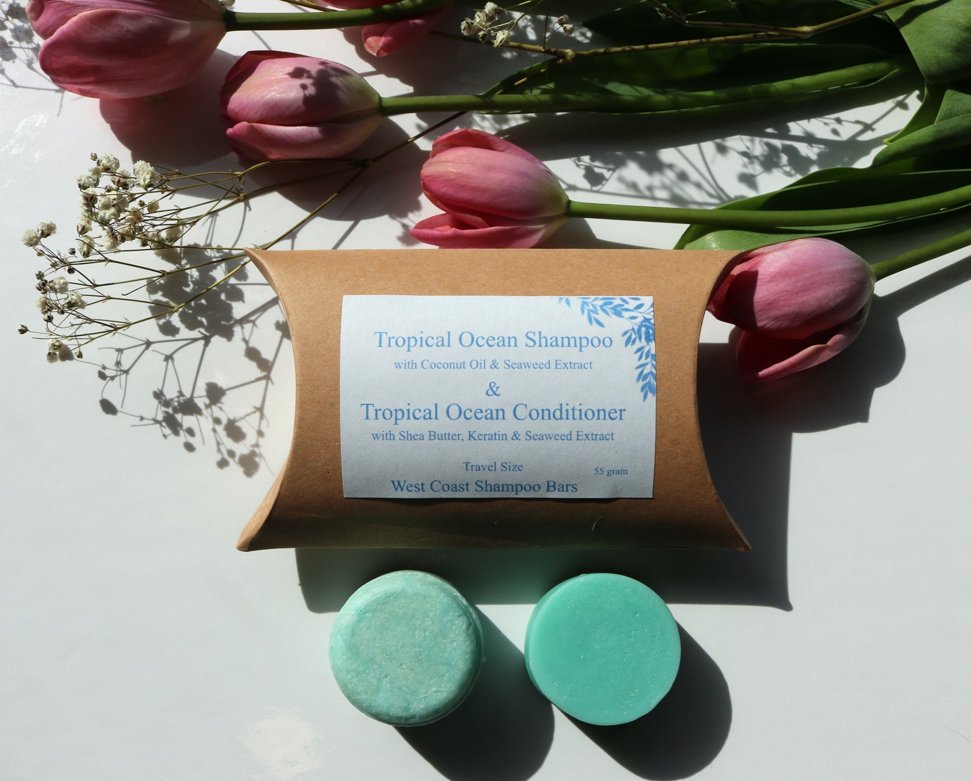 Tropical Ocean Shampoo Bar & Tropical Ocean Conditioner Travel size gift package image 0