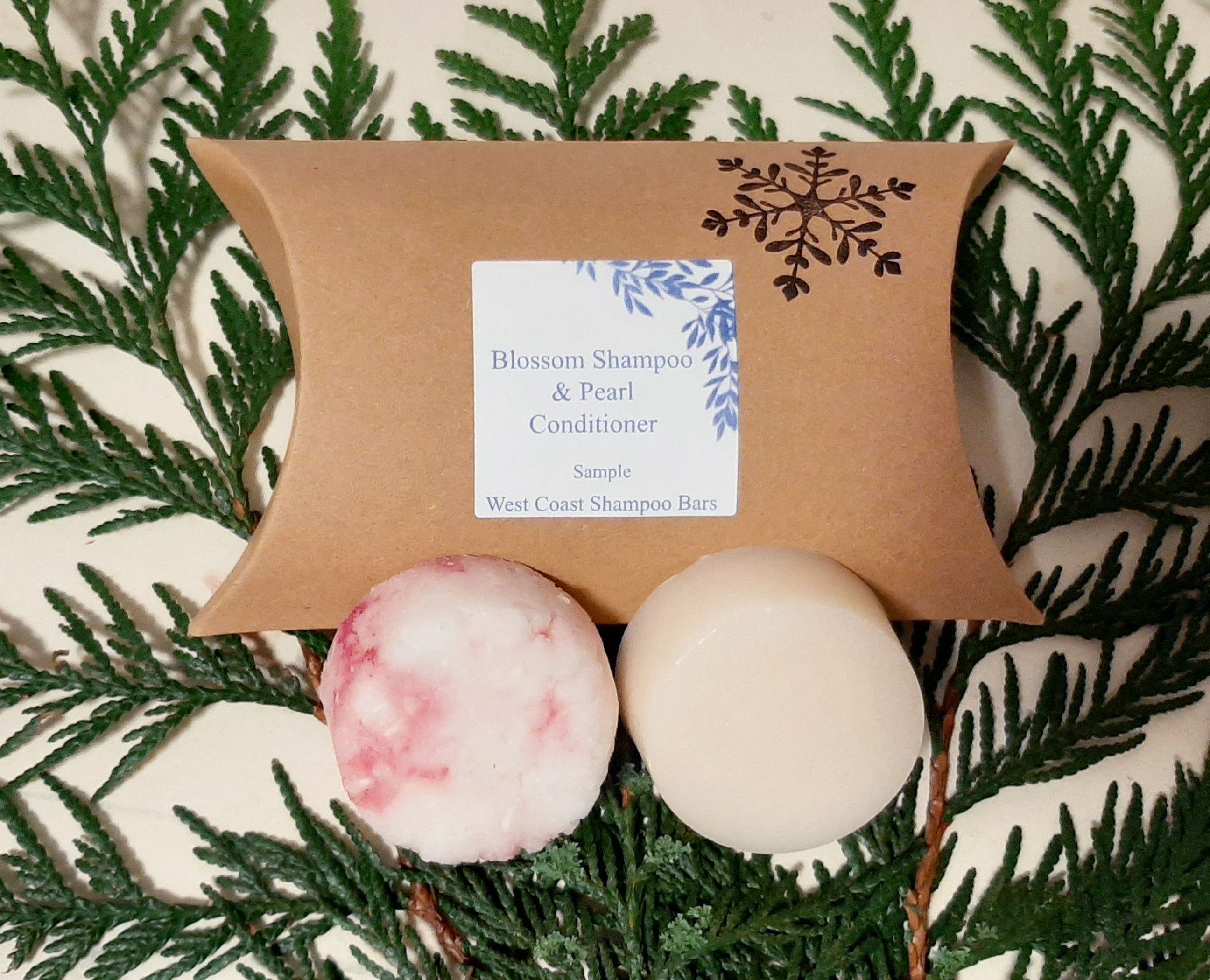 Blossom Shampoo Bar & Pearl Conditioner sample size gift package image 0
