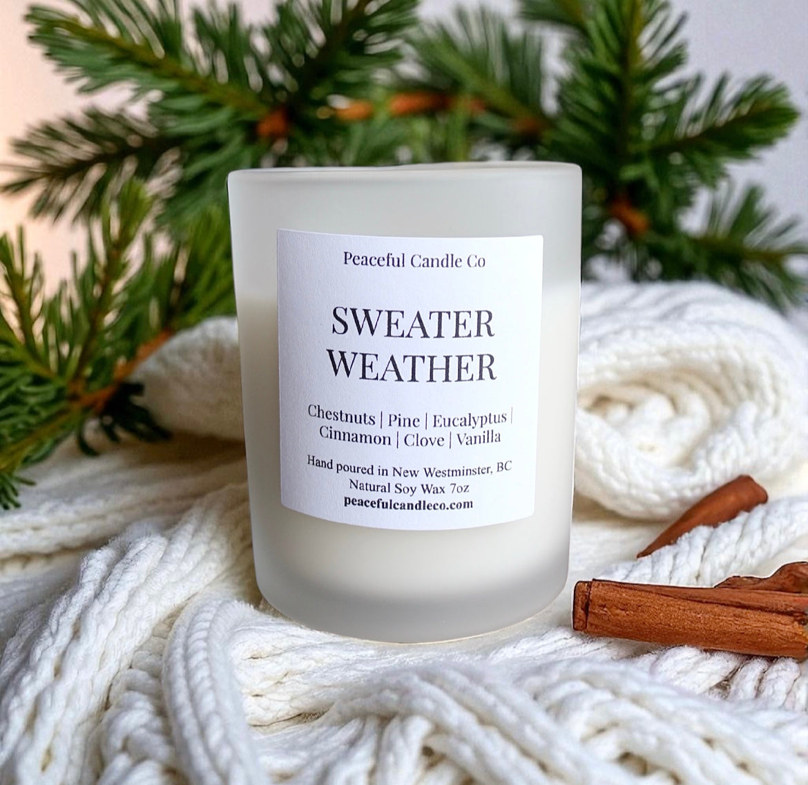Peaceful Candle Co. Sweater Weather candle
