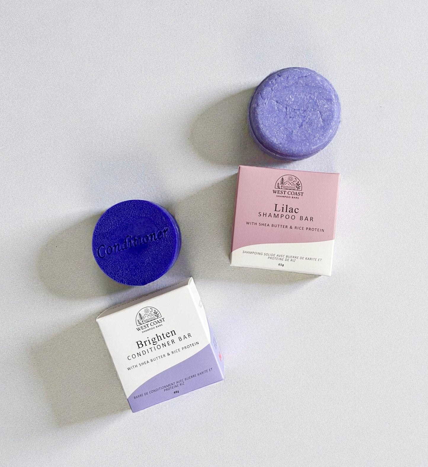 Duo Gift Package Lilac Shampoo and Brighten Conditioner Bar