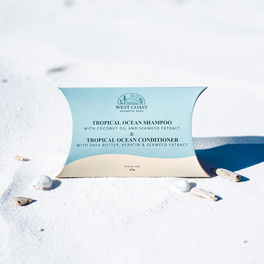 Tropical Ocean Shampoo Bar & Tropical Ocean Conditioner Travel size gift package