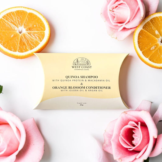 Travel Kit, Quinoa Shampoo & Orange Blossom Conditioner