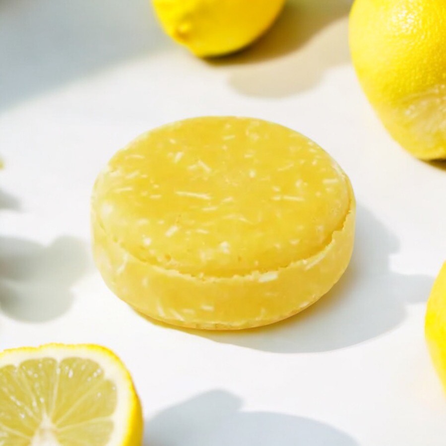 Sunshine Shampoo Bar made with cocoa butter and camellia oil