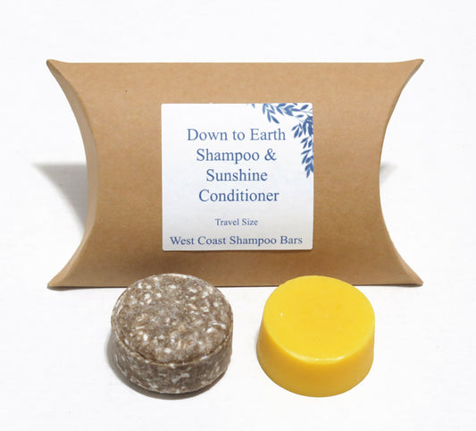 Down to Earth Shampoo Bar & Sunshine Conditioner Travel size gift package image 0