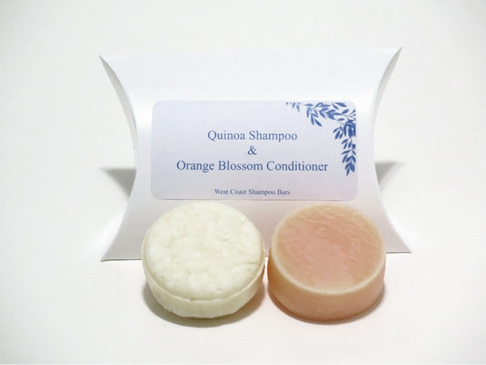 Duo Gift Package Quinoa Shampoo and Orange Blossom Conditioner Bar image 0