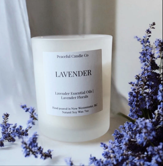 Lavender Amethyst Crystal Candle image 0